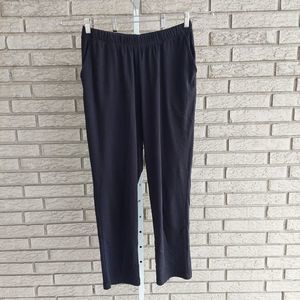 Woman Within Black Elastic Waist Pocket Sweat Pants 18/20 NWOT